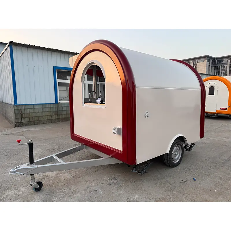 Mini trailer redondo compacto para alimentos