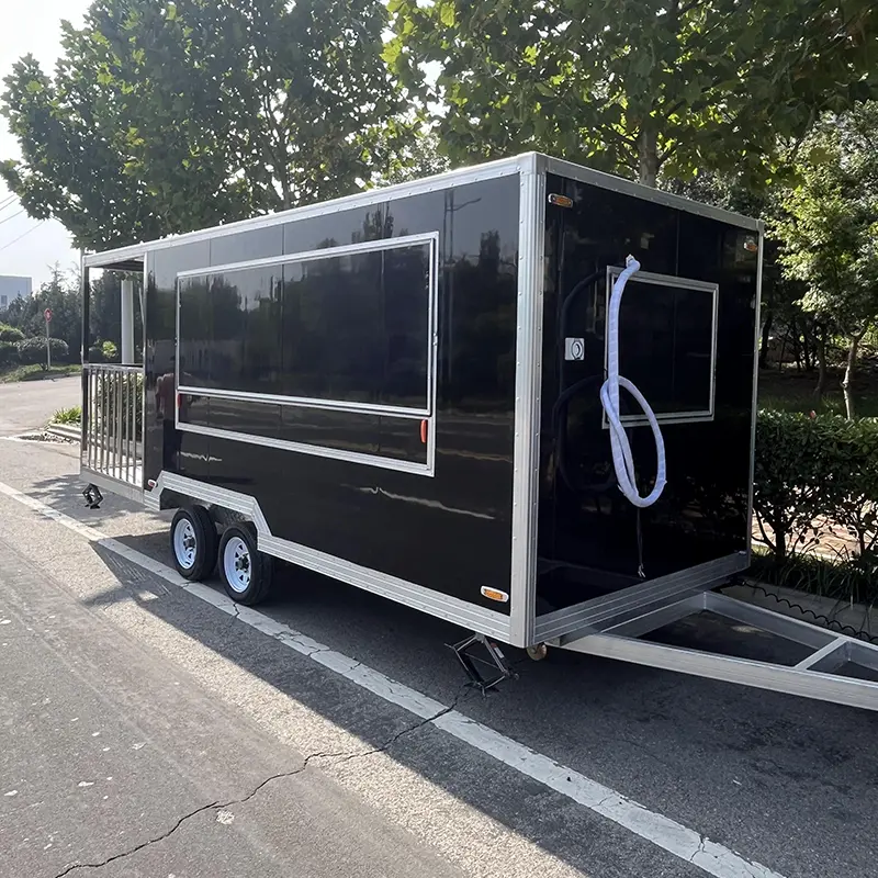 Trailer quadrado de aço galvanizado para alimentos